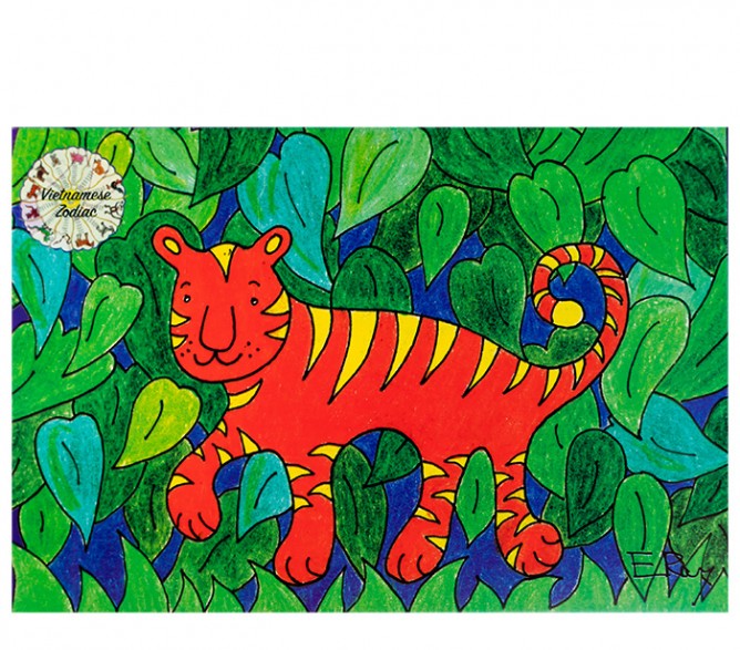 Postcard Tiger